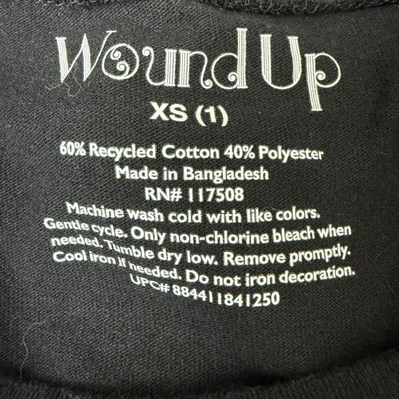 Wound Up Graphic Tee Your Opinion Matters Just Not To Me XS Black Fitted Stretch - Picture 5 of 7